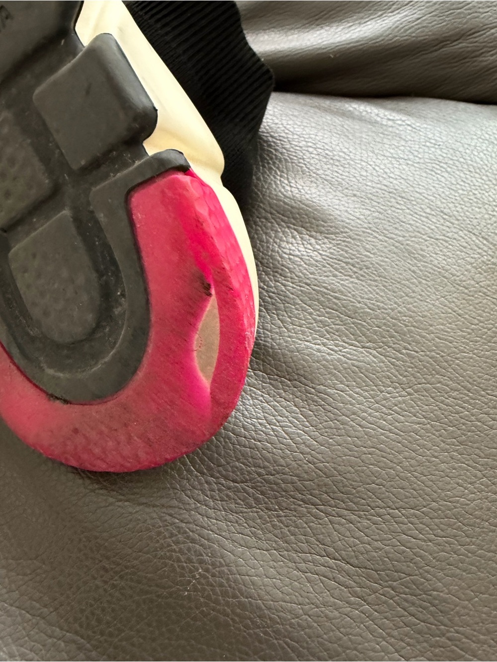 Balenciaga Black Sock Runner Sneakers with White Sole and Pink Accent - Picture 3 of 7